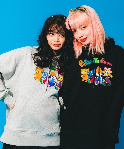sevens（セブンズ）の「パラッパラッパー　グラフィックプリントフードパーカー(se)（パーカー・メンズ・グレー/ブラック/オレンジ・LARGE）」の11枚目の写真
