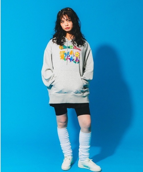 sevens（セブンズ）の「パラッパラッパー　グラフィックプリントフードパーカー(se)（パーカー・メンズ・グレー/ブラック/オレンジ・LARGE）」の20枚目の写真