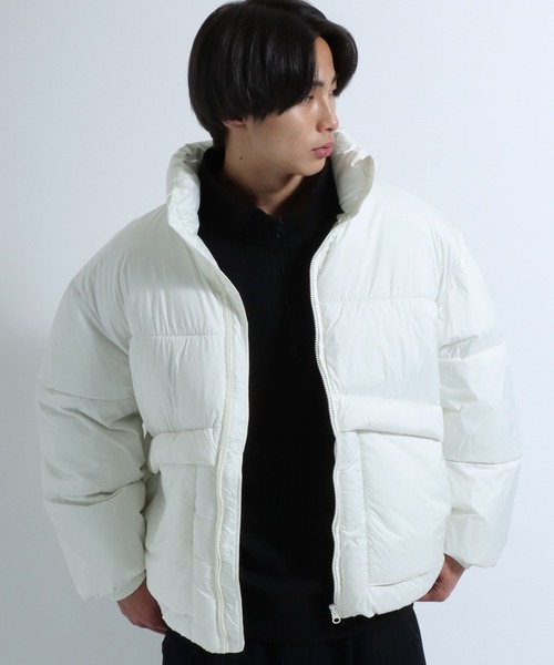 セール】スタンドネック フェイクダウンジャケット メンズ レディース
