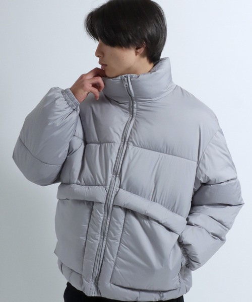 【セール】スタンドネック フェイクダウンジャケット メンズ レディース/中綿パデットジャケット/ショートペディン（ダウンジャケット/コート）｜Salong hameu（サロン ハミュー）