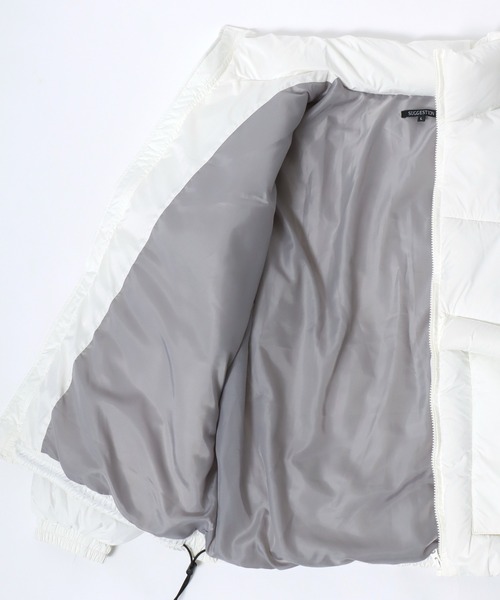 Salong hameu（サロン ハミュー）の「スタンドネック フェイクダウンジャケット メンズ レディース/中綿パデットジャケット/ショートペディン（ダウンジャケット/コート・メンズ・ライトグレー/ブラック/オフホワイト・LL/L/M）」の19枚目の写真