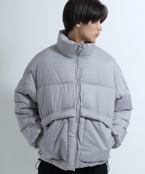 セール】スタンドネック フェイクダウンジャケット メンズ レディース