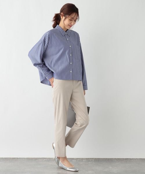 GLOBAL WORK（グローバルワーク）の「スゴラクストレッチスリムパンツ/975413（その他パンツ・レディース・アイボリー/ネイビー/オリーブ/チェック/ブラック/ミント/チャコールグレー・LARGE/SMALL/XX-LARGE/X-LARGE/MEDIUM/X-SMALL）」の8枚目の写真