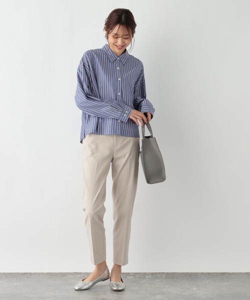 GLOBAL WORK（グローバルワーク）の「スゴラクストレッチスリムパンツ/975413（その他パンツ・レディース・アイボリー/ネイビー/オリーブ/チェック/ブラック/ミント/チャコールグレー・LARGE/SMALL/XX-LARGE/X-LARGE/MEDIUM/X-SMALL）」の10枚目の写真