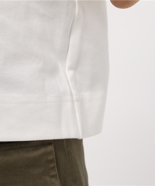 mystic（ミスティック）の「ハイネックポケットTシャツ（Tシャツ/カットソー・レディース・オフホワイト/オレンジ/ブラック・ﾌﾘ-）」の9枚目の写真