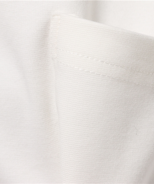 mystic（ミスティック）の「ハイネックポケットTシャツ（Tシャツ/カットソー・レディース・オフホワイト/オレンジ/ブラック・ﾌﾘ-）」の11枚目の写真