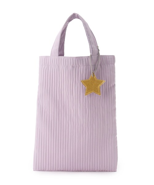 SHOO・LA・RUE(シューラルー)の「◆ストライプキルトシューズバッグ(その他・キッズ・パープル/サックスブルー・00)」の3枚目の写真