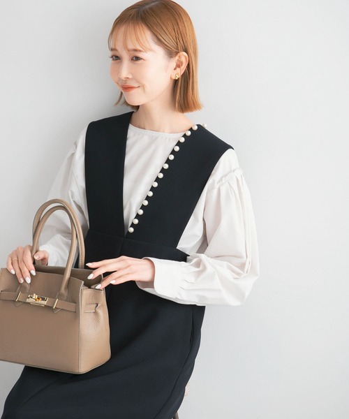 URBAN RESEARCH ROSSO WOMEN（アーバンリサーチ　ロッソ）の「タックスリーブフォルムブラウス（シャツ/ブラウス・レディース・ホワイト/ピンク・FREE）」の3枚目の写真