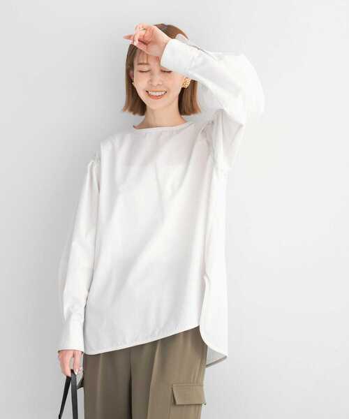 URBAN RESEARCH ROSSO WOMEN（アーバンリサーチ　ロッソ）の「タックスリーブフォルムブラウス（シャツ/ブラウス・レディース・ホワイト/ピンク・FREE）」の9枚目の写真