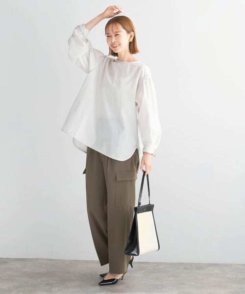 URBAN RESEARCH ROSSO WOMEN（アーバンリサーチ　ロッソ）の「タックスリーブフォルムブラウス（シャツ/ブラウス・レディース・ホワイト/ピンク・FREE）」の12枚目の写真