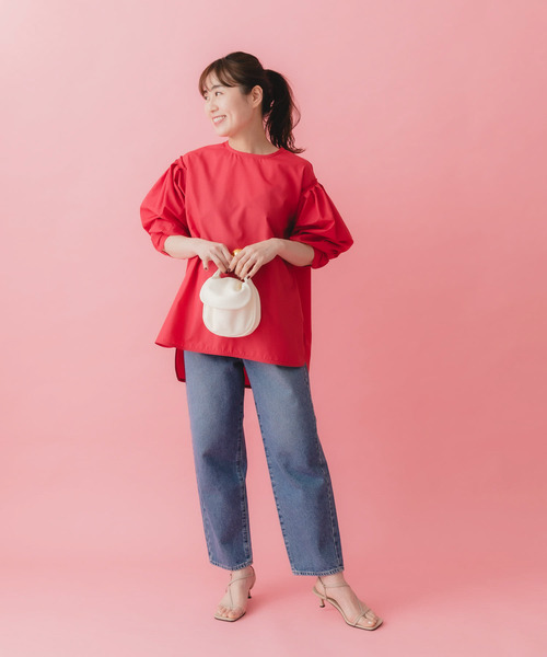 URBAN RESEARCH ROSSO WOMEN（アーバンリサーチ　ロッソ）の「タックスリーブフォルムブラウス（シャツ/ブラウス・レディース・ホワイト/ピンク・FREE）」の18枚目の写真
