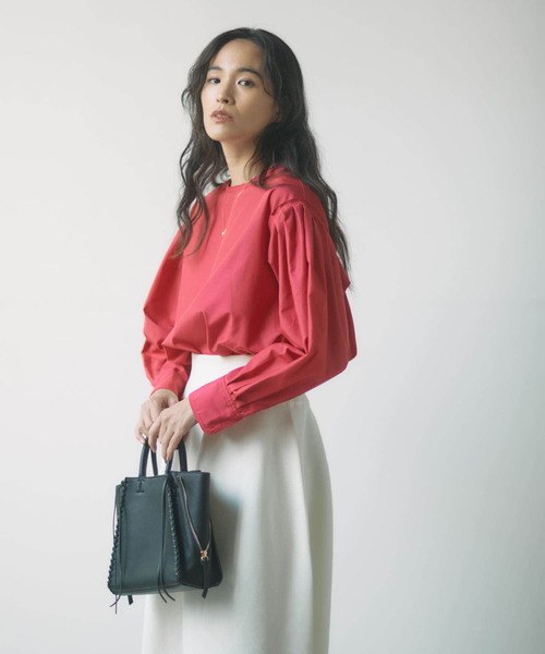 URBAN RESEARCH ROSSO WOMEN（アーバンリサーチ　ロッソ）の「タックスリーブフォルムブラウス（シャツ/ブラウス・レディース・ホワイト/ピンク・FREE）」の20枚目の写真
