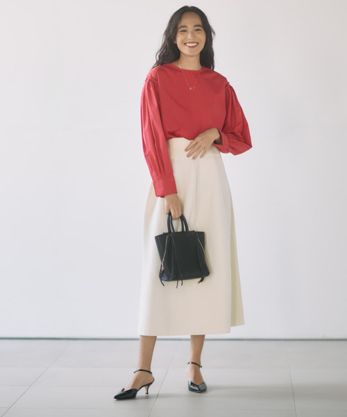 URBAN RESEARCH ROSSO WOMEN（アーバンリサーチ　ロッソ）の「タックスリーブフォルムブラウス（シャツ/ブラウス・レディース・ホワイト/ピンク・FREE）」の22枚目の写真