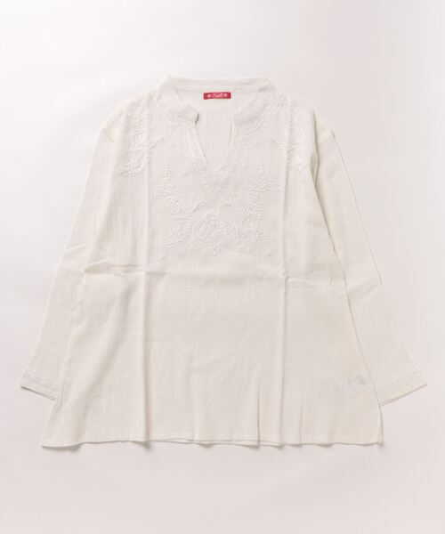 チャイハネ(チャイハネ)の「【チャイハネ】ラクノウ刺繍トップスM(その他トップス・レディース・カーキ/ネイビー/ピンク/ホワイト・FREE)」の2枚目の写真