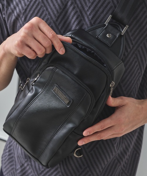 PRO-SPERITY（プロスペリティ）の「PRO-SPERITY別注 多機能 ボディバッグ チェストバッグ スリングバッグ（ショルダーバッグ・メンズ・ネイビー/ダークブラウン/ブラック・FREE）」の20枚目の写真