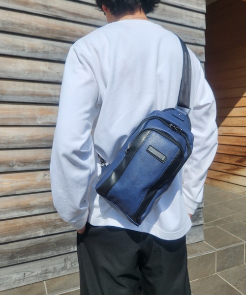 PRO-SPERITY（プロスペリティ）の「PRO-SPERITY別注 多機能 ボディバッグ チェストバッグ スリングバッグ（ショルダーバッグ・メンズ・ネイビー/ダークブラウン/ブラック・FREE）」の7枚目の写真