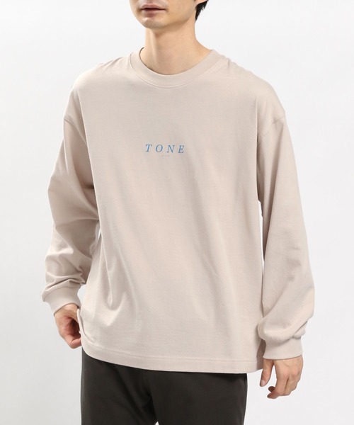 GLOBAL WORK Smile Seed Store（グローバルワーク スマイルシードストア）の「コットンプリントTシャツ長袖/984083（Tシャツ/カットソー・メンズ・ベージュ系その他/オフホワイト/チャコール・X-LARGE/LARGE/MEDIUM/SMALL）」の18枚目の写真