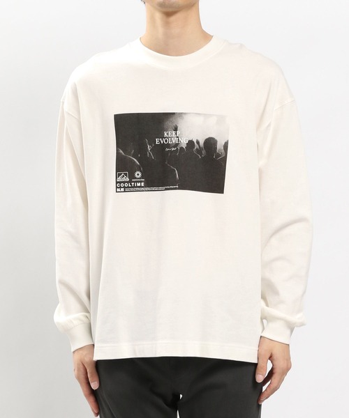 GLOBAL WORK Smile Seed Store（グローバルワーク スマイルシードストア）の「コットンプリントTシャツ長袖/984083（Tシャツ/カットソー・メンズ・ベージュ系その他/オフホワイト/チャコール・X-LARGE/LARGE/MEDIUM/SMALL）」の21枚目の写真