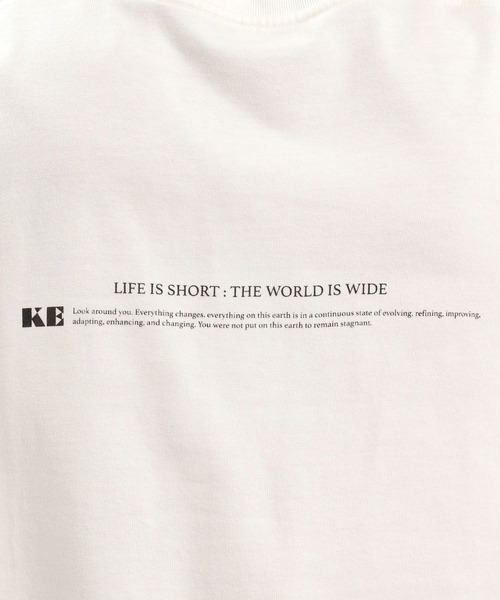 GLOBAL WORK Smile Seed Store（グローバルワーク スマイルシードストア）の「コットンプリントTシャツ長袖/984083（Tシャツ/カットソー・メンズ・ベージュ系その他/オフホワイト/チャコール・X-LARGE/LARGE/MEDIUM/SMALL）」の13枚目の写真