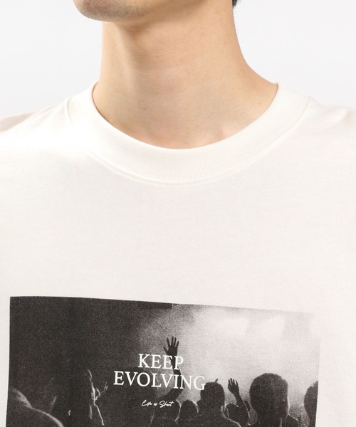 GLOBAL WORK Smile Seed Store（グローバルワーク スマイルシードストア）の「コットンプリントTシャツ長袖/984083（Tシャツ/カットソー・メンズ・ベージュ系その他/オフホワイト/チャコール・X-LARGE/LARGE/MEDIUM/SMALL）」の14枚目の写真