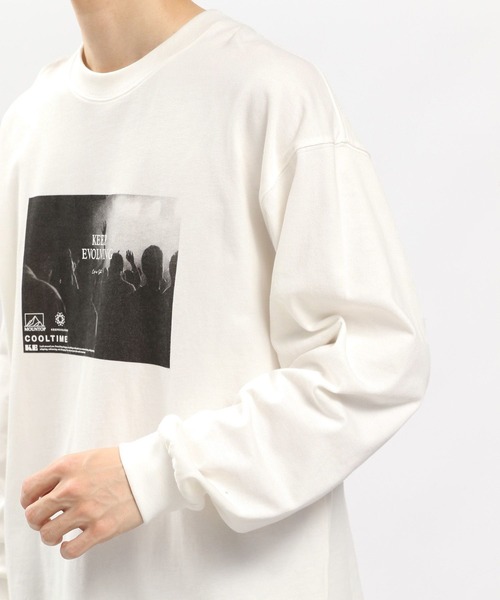 GLOBAL WORK Smile Seed Store（グローバルワーク スマイルシードストア）の「コットンプリントTシャツ長袖/984083（Tシャツ/カットソー・メンズ・ベージュ系その他/オフホワイト/チャコール・X-LARGE/LARGE/MEDIUM/SMALL）」の15枚目の写真