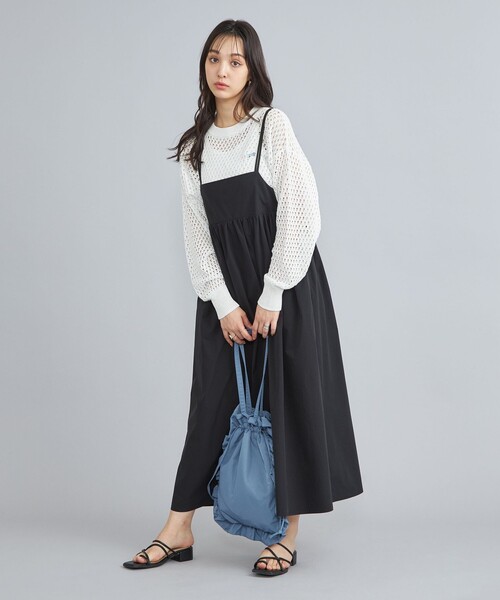 PENNEYS（ぺニーズ）の「PENNEYS（ぺニーズ）別注メッシュクルーネックニット（ニット/セーター・レディース・ホワイト/ケリーグリーン・FREE）」の12枚目の写真