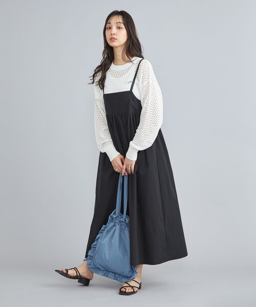 PENNEYS（ぺニーズ）の「PENNEYS（ぺニーズ）別注メッシュクルーネックニット（ニット/セーター・レディース・ホワイト/ケリーグリーン・FREE）」の13枚目の写真