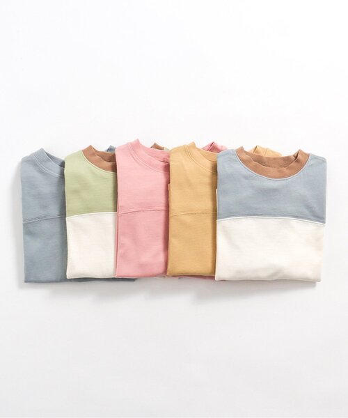 p.premier（ピードットプルミエ）の「イロチ買いしたいシンプル無地長袖Tシャツ（Tシャツ/カットソー・キッズ・ブルー/ブラウン/ピンク/ミント/イエロー・80/90/100/110/120/130/140）」の8枚目の写真