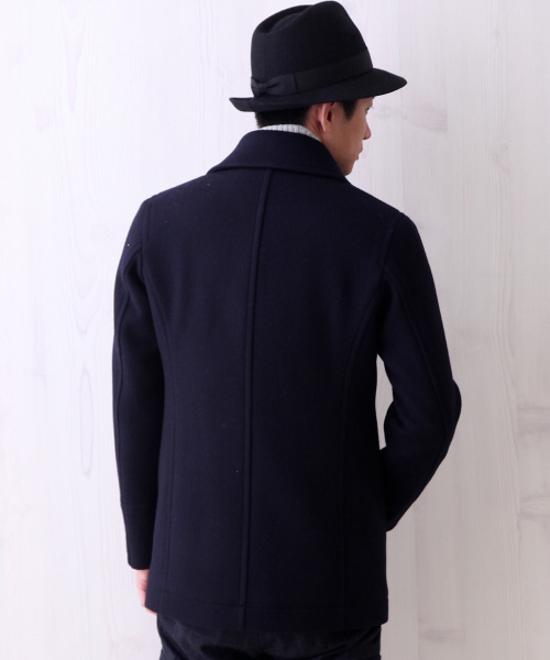 ABAHOUSE（アバハウス）の「MELTON　 PEA-COAT(LONG)（ピーコート・メンズ・ネイビー/カーキ/キャメル・1/2/3/4）」の11枚目の写真