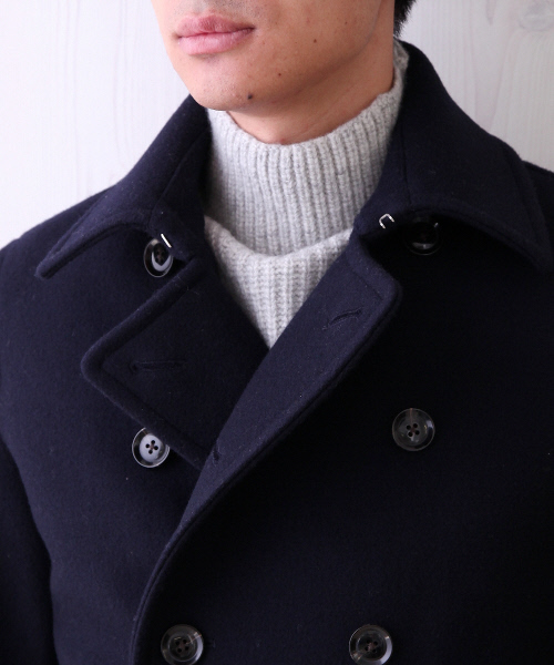 ABAHOUSE（アバハウス）の「MELTON　 PEA-COAT(LONG)（ピーコート・メンズ・ネイビー/カーキ/キャメル・1/2/3/4）」の13枚目の写真