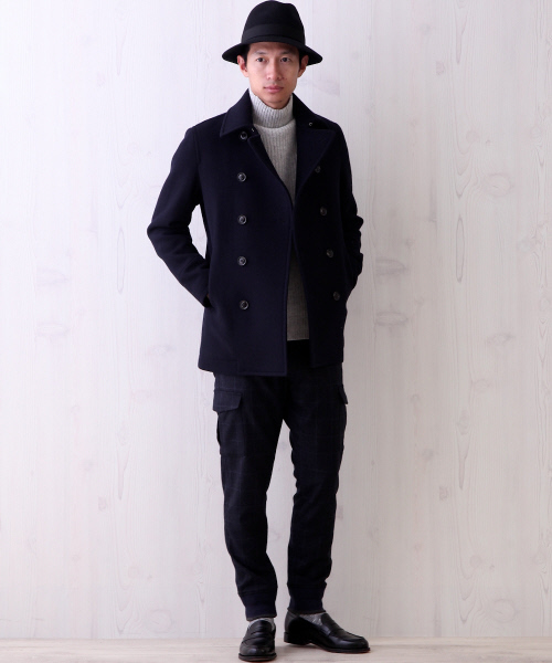 ABAHOUSE（アバハウス）の「MELTON　 PEA-COAT(LONG)（ピーコート・メンズ・ネイビー/カーキ/キャメル・1/2/3/4）」の8枚目の写真