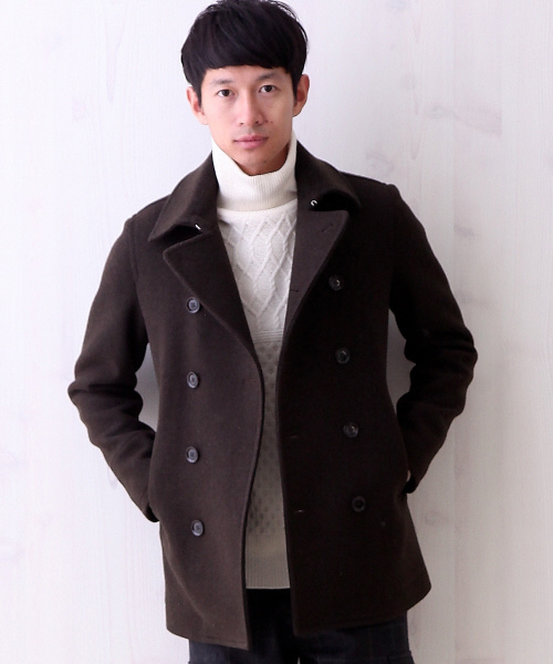 ABAHOUSE（アバハウス）の「MELTON　 PEA-COAT(LONG)（ピーコート・メンズ・ネイビー/カーキ/キャメル・1/2/3/4）」の15枚目の写真