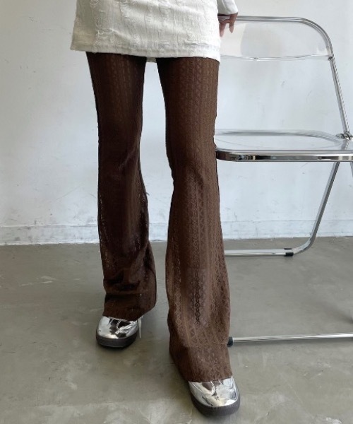 SHAGGIE（シャギー）の「フレアレースパンツ（その他パンツ・レディース・ホワイト/ブラウン/ブラック・SMALL/MEDIUM）」の4枚目の写真