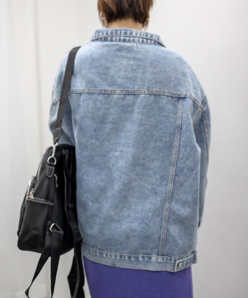 Miniministore(ミニミニストア)の「デニムジャケット レディースGジャン韓国(デニムジャケット・レディース・ブラック/サックスブルー・FREE)」の20枚目の写真