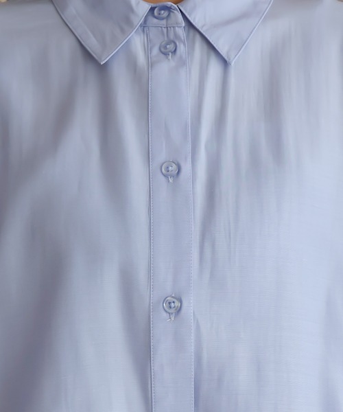 Social GIRL（ソーシャルガール）の「裾絞り襟付きシャツ（シャツ/ブラウス・レディース・ブルー/オフホワイト・M）」の12枚目の写真