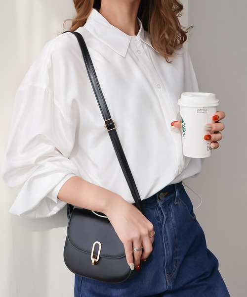 Social GIRL（ソーシャルガール）の「裾絞り襟付きシャツ（シャツ/ブラウス・レディース・ブルー/オフホワイト・M）」の15枚目の写真