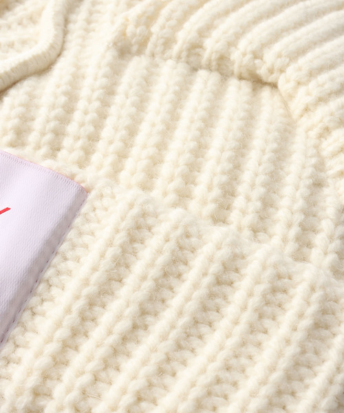 UNFOLLOW(アンフォロー)の「【CHARLES JEFFREY LOVERBOY】 CHUNKY EARS BEANIE(ニットキャップ/ビーニー・メンズ・ブラック/アイボリー・FREE)」の11枚目の写真