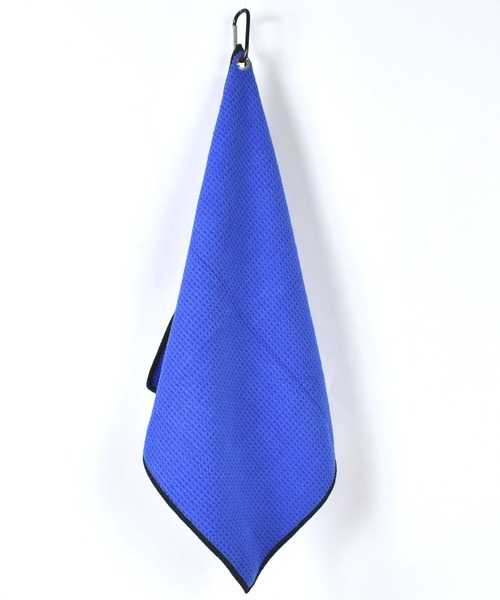 カラビナ付マイクロファイバーワッフル ゴルフタオル（ゴルフグッズ