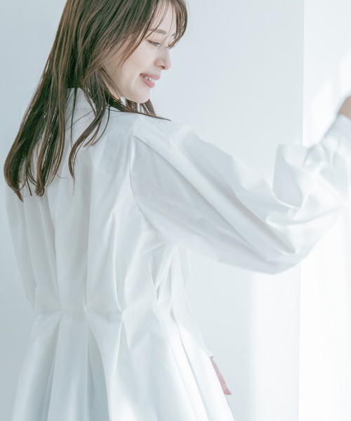 Jayro（ジャイロ）の「ウエストボリュームタックスタンドブラウス（シャツ/ブラウス・レディース・グレー系その他/ブラック/ブルー/ホワイト系その他・M）」の14枚目の写真