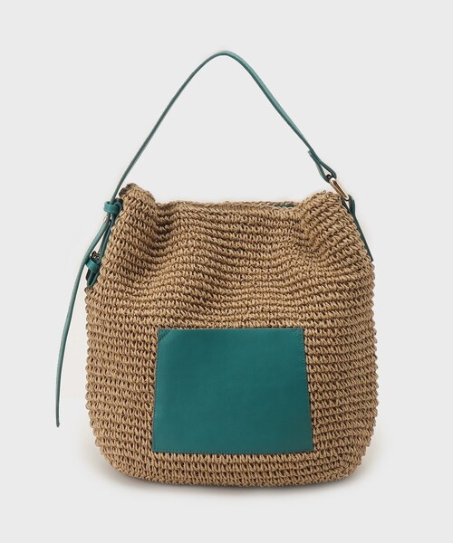 UNTITLED（アンタイトル）の「◆【WEB限定カラーあり／４色展開】ペーパーポケットショルダー（トートバッグ・レディース・グリーン系その他5/ベージュ系その他2/オレンジ系その他5/ブラック・99）」の3枚目の写真