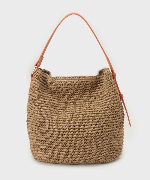 UNTITLED（アンタイトル）の「◆【WEB限定カラーあり／４色展開】ペーパーポケットショルダー（トートバッグ・レディース・グリーン系その他5/ベージュ系その他2/オレンジ系その他5/ブラック・99）」の7枚目の写真