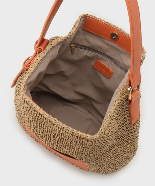 UNTITLED（アンタイトル）の「◆【WEB限定カラーあり／４色展開】ペーパーポケットショルダー（トートバッグ・レディース・グリーン系その他5/ベージュ系その他2/オレンジ系その他5/ブラック・99）」の9枚目の写真