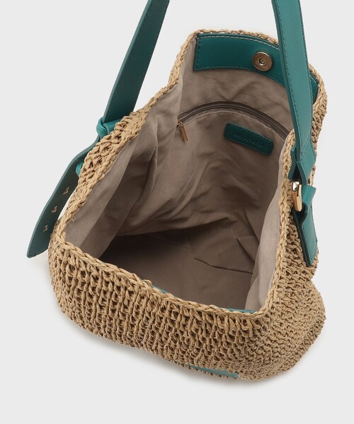 UNTITLED（アンタイトル）の「◆【WEB限定カラーあり／４色展開】ペーパーポケットショルダー（トートバッグ・レディース・グリーン系その他5/ベージュ系その他2/オレンジ系その他5/ブラック・99）」の11枚目の写真