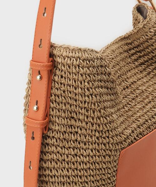 UNTITLED（アンタイトル）の「◆【WEB限定カラーあり／４色展開】ペーパーポケットショルダー（トートバッグ・レディース・グリーン系その他5/ベージュ系その他2/オレンジ系その他5/ブラック・99）」の14枚目の写真