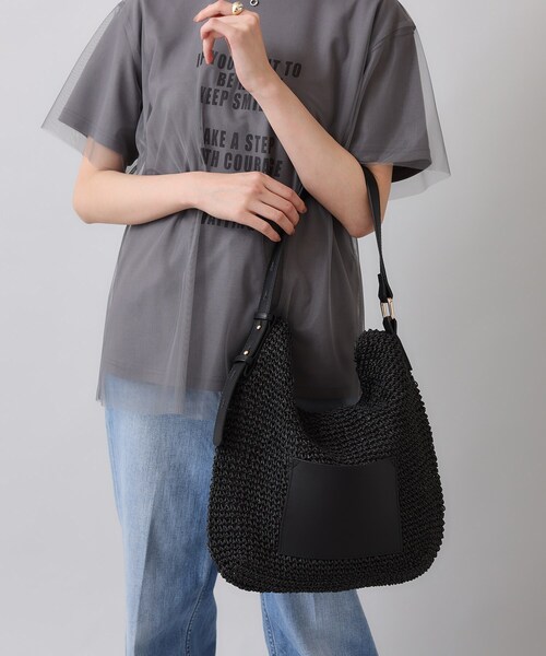 UNTITLED（アンタイトル）の「◆【WEB限定カラーあり／４色展開】ペーパーポケットショルダー（トートバッグ・レディース・グリーン系その他5/ベージュ系その他2/オレンジ系その他5/ブラック・99）」の16枚目の写真