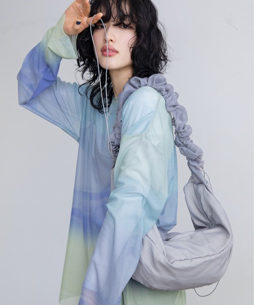 VACANCY（ヴァカンシー）の「ドロストチュールショルダーバッグ（ショルダーバッグ・レディース・ベージュ/アイボリー/グレー・FREE）」の3枚目の写真