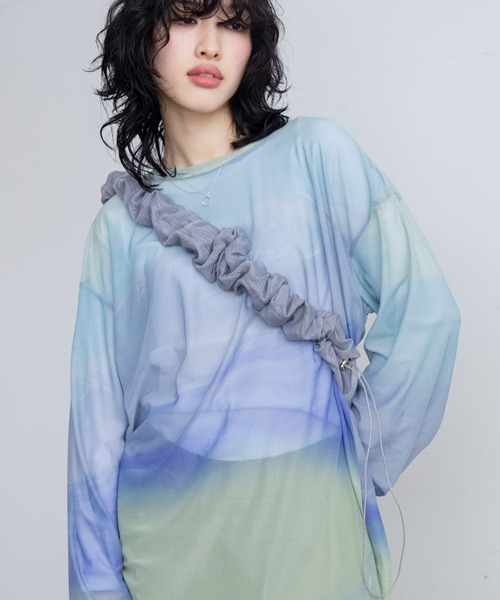 VACANCY（ヴァカンシー）の「ドロストチュールショルダーバッグ（ショルダーバッグ・レディース・ベージュ/アイボリー/グレー・FREE）」の9枚目の写真