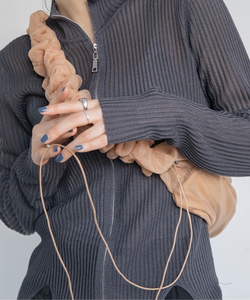 VACANCY（ヴァカンシー）の「ドロストチュールショルダーバッグ（ショルダーバッグ・レディース・ベージュ/アイボリー/グレー・FREE）」の16枚目の写真