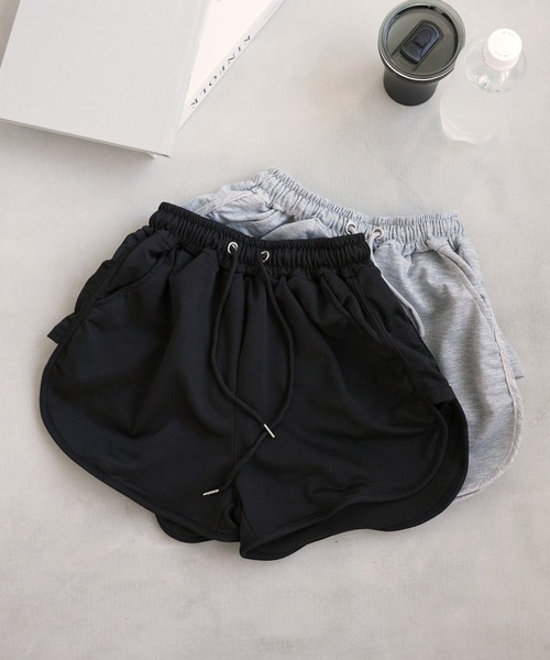 c.u.l（シーユーエル）の「スウェットショートパンツ culw660（その他パンツ・レディース・ブラック/グレー・L/M）」の3枚目の写真