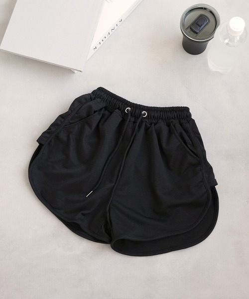 c.u.l（シーユーエル）の「スウェットショートパンツ culw660（その他パンツ・レディース・ブラック/グレー・L/M）」の4枚目の写真